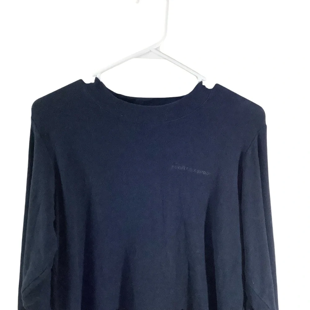 The Kooples x Sport Lace Hem Logo Front Pullover Long Sleeve True Navy Soft